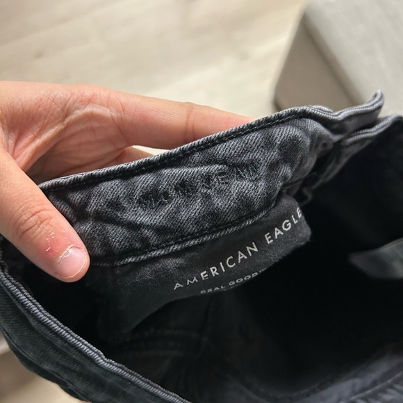 American Eagle Black Ripped Mom Jeans - Picture 3 of 4